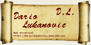 Dario Lukanović vizit kartica